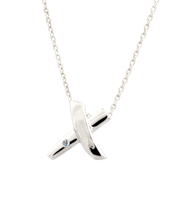 Lily & Lotty Eva Necklace - Sterling Silver with Genuine Diamond
